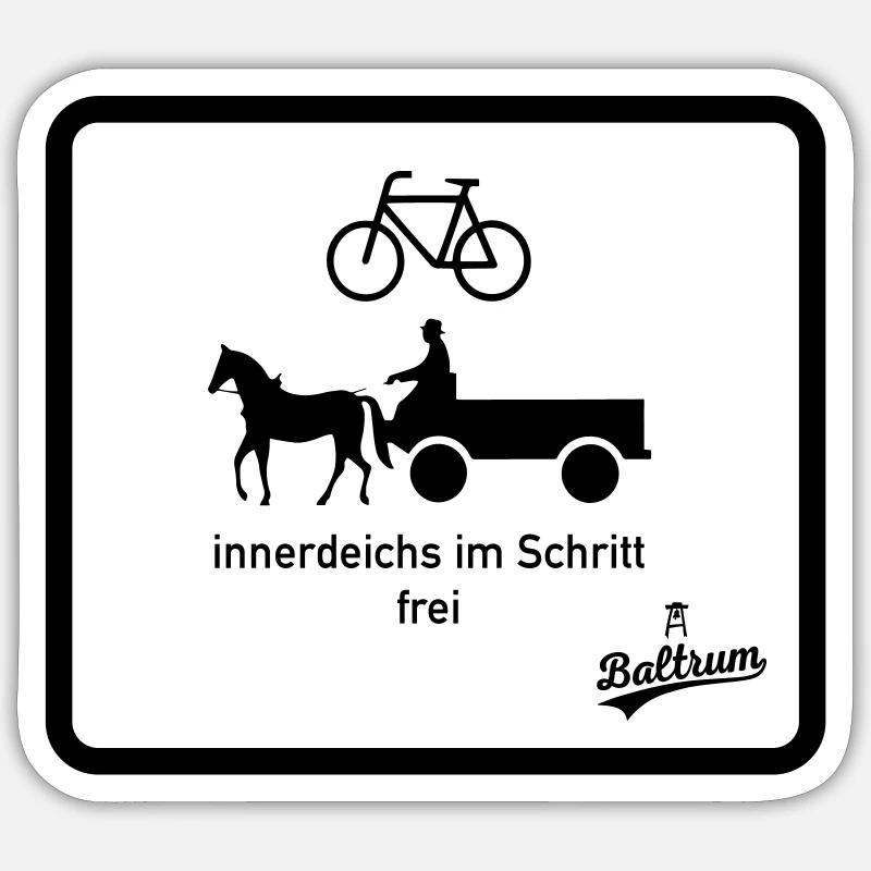 Innerdeichs im Schritt frei Sticker Größe S (10 x 10 cm)