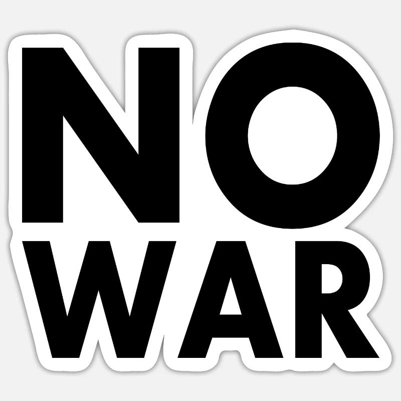 No war - Sticker size S (10 x 10 cm) - white matte