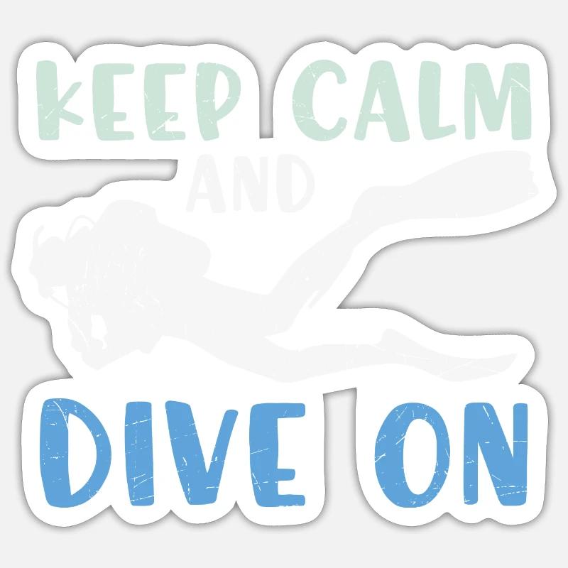 Plongeurs Plongeurs Plongée sous-marine Sticker taille S (10 x 10 cm)