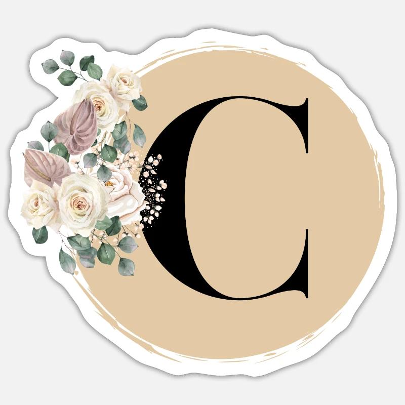 Buchstabe C Sticker Größe S (10 x 10 cm)