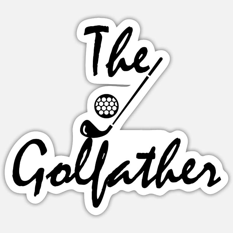 golf sport - Sticker Größe S (10 x 10 cm) - Mattweiß
