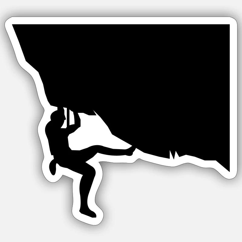 Escalade - Sticker taille S (10 x 10 cm) - blanc mat