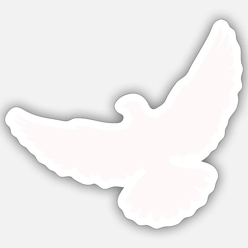 La colombe blanche se lève Sticker taille S (10 x 10 cm)