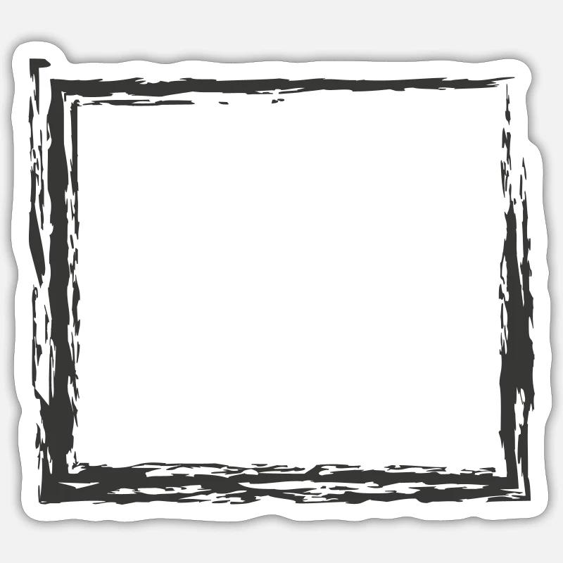 Viereck - Sticker Größe S (10 x 10 cm) - Mattweiß