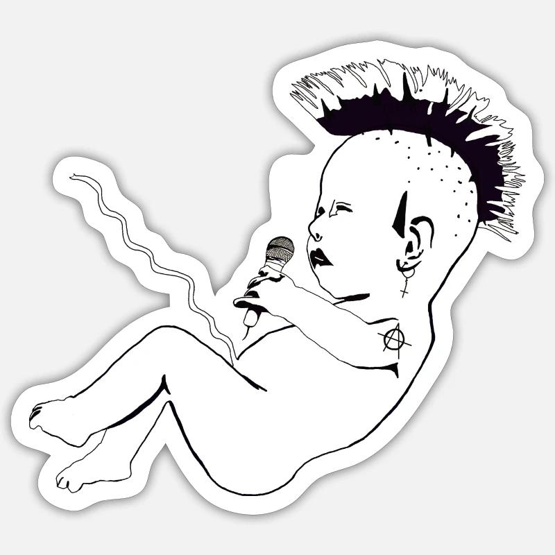 Punks not dead - Sticker size S (10 x 10 cm) - white matte