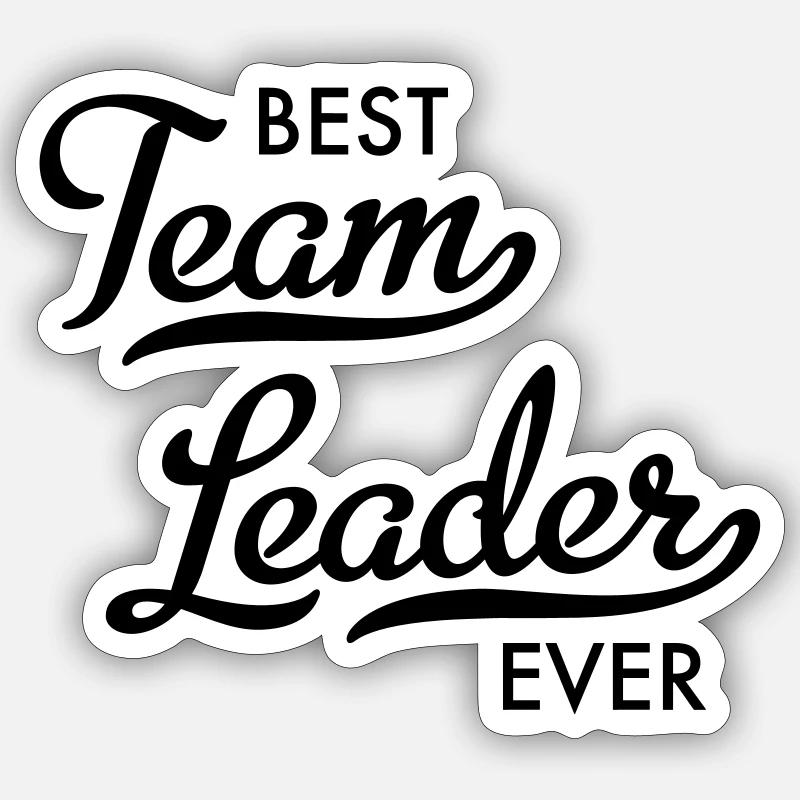 meilleur chef d’équipe - Sticker taille S (10 x 10 cm) - blanc mat