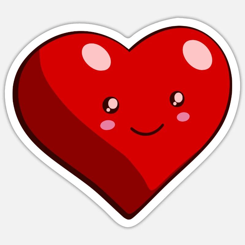 Heart - Sticker size S (10 x 10 cm) - white matte