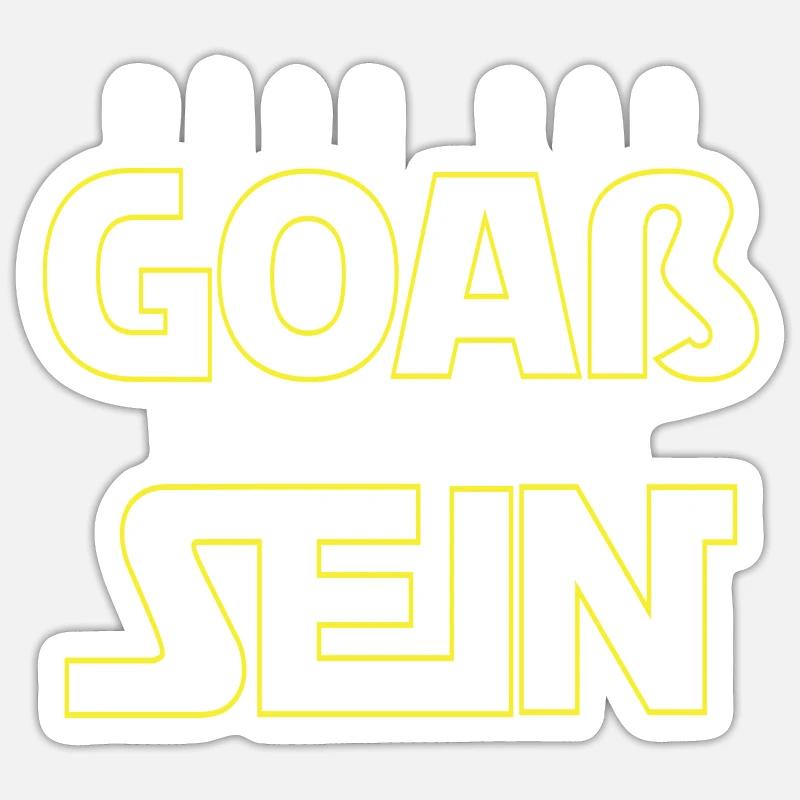Möge das goaß mit mir sein - Sticker Größe S (10 x 10 cm) - Mattweiß