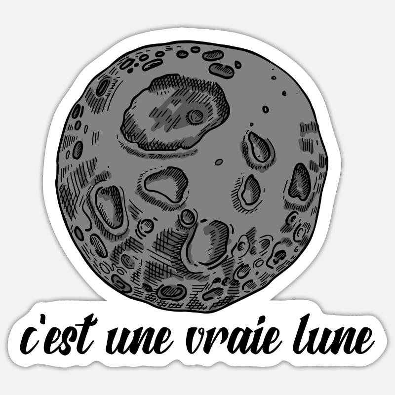 This is A Real Moon Sticker size S (10 x 10 cm)