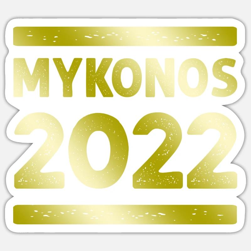 Équipage de mykonos - Sticker taille S (10 x 10 cm) - blanc mat