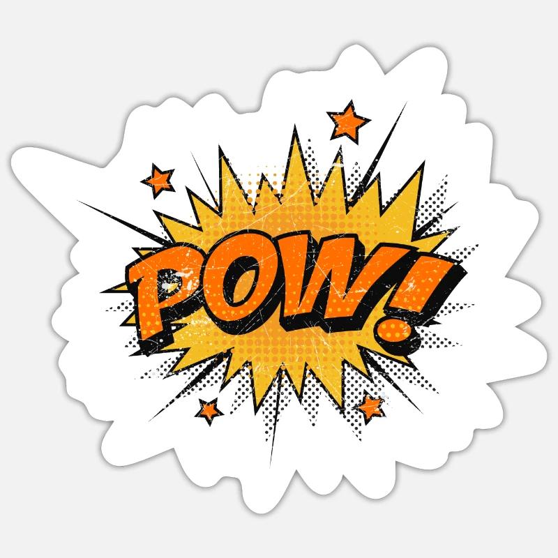 POW COMIC COMICSTYLE CARTOON POOW COMICS WORDS Sticker size S (10 x 10 cm)