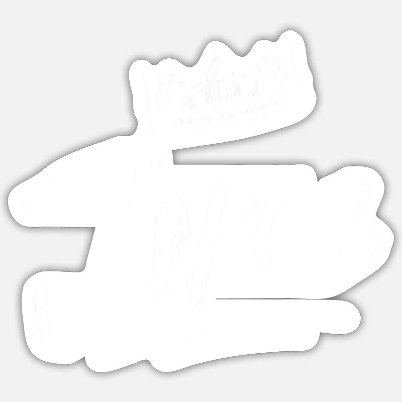 Jacob - Sticker taille S (10 x 10 cm) - blanc mat