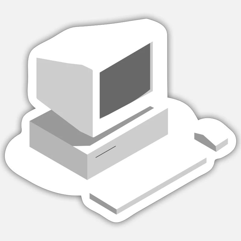 Retro Computer Gamer Lan Party Programmer Game Sticker size S (10 x 10 cm)