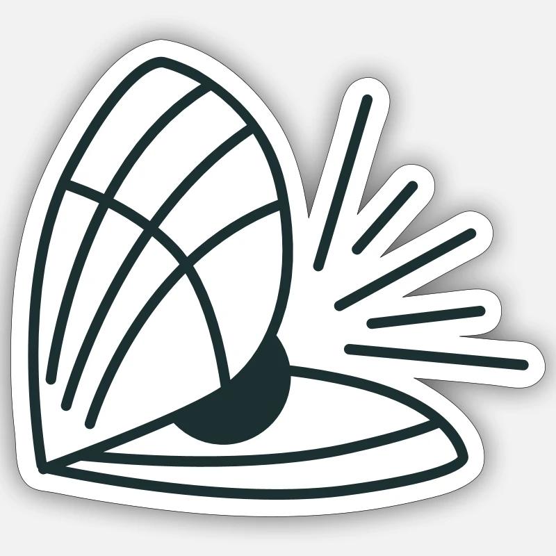 Schwarze Perle - Sticker Größe S (10 x 10 cm) - Mattweiß