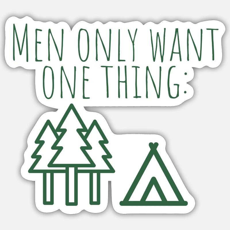 MowoT Zelt am Wald - Sticker Größe S (10 x 10 cm) - Mattweiß