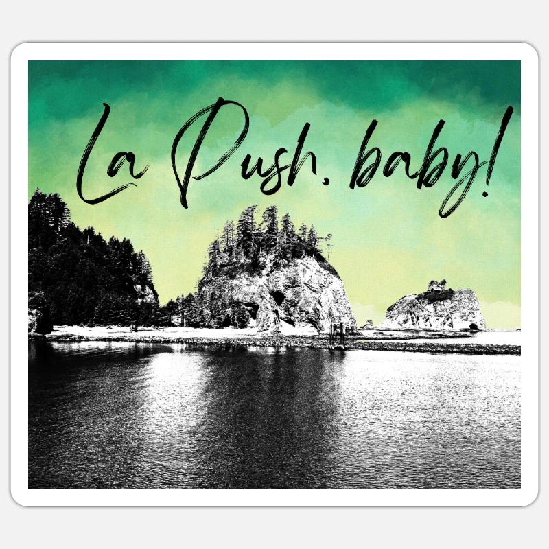 La Push, bébé ! Illustration - Sticker taille S (10 x 10 cm) - blanc mat