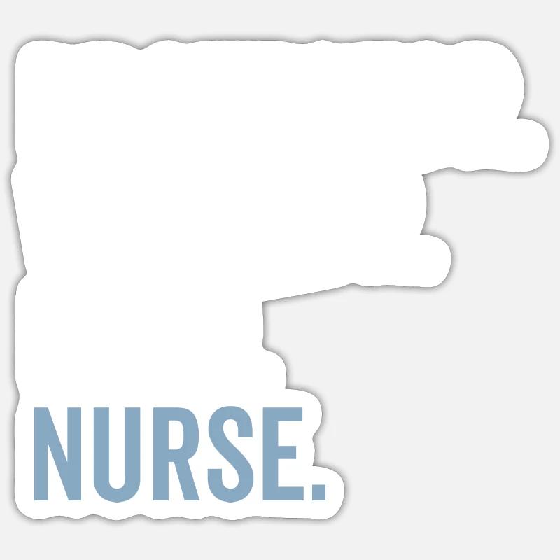 Protector Krieger Held Krankenschwester - Sticker Größe S (10 x 10 cm) - Mattweiß