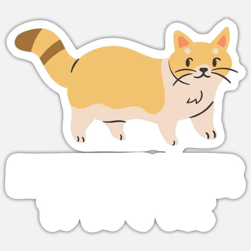Jeder will eine Katze sein Sticker Größe S (10 x 10 cm)