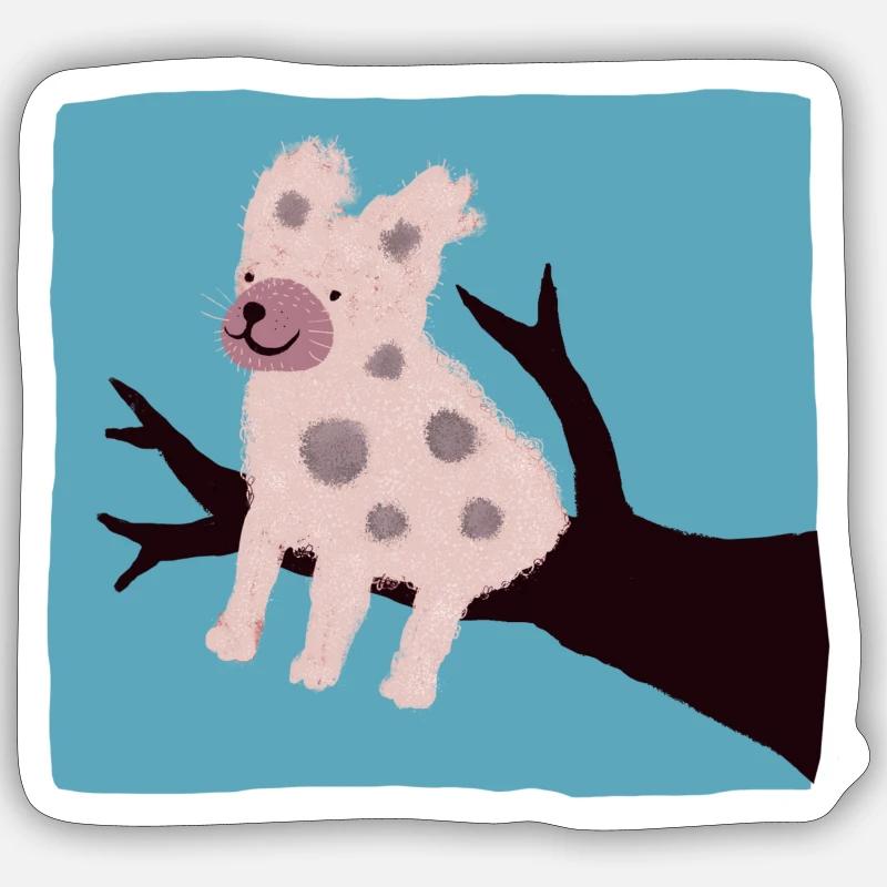 Bibo Baumsitzer - Sticker size S (10 x 10 cm) - white matte