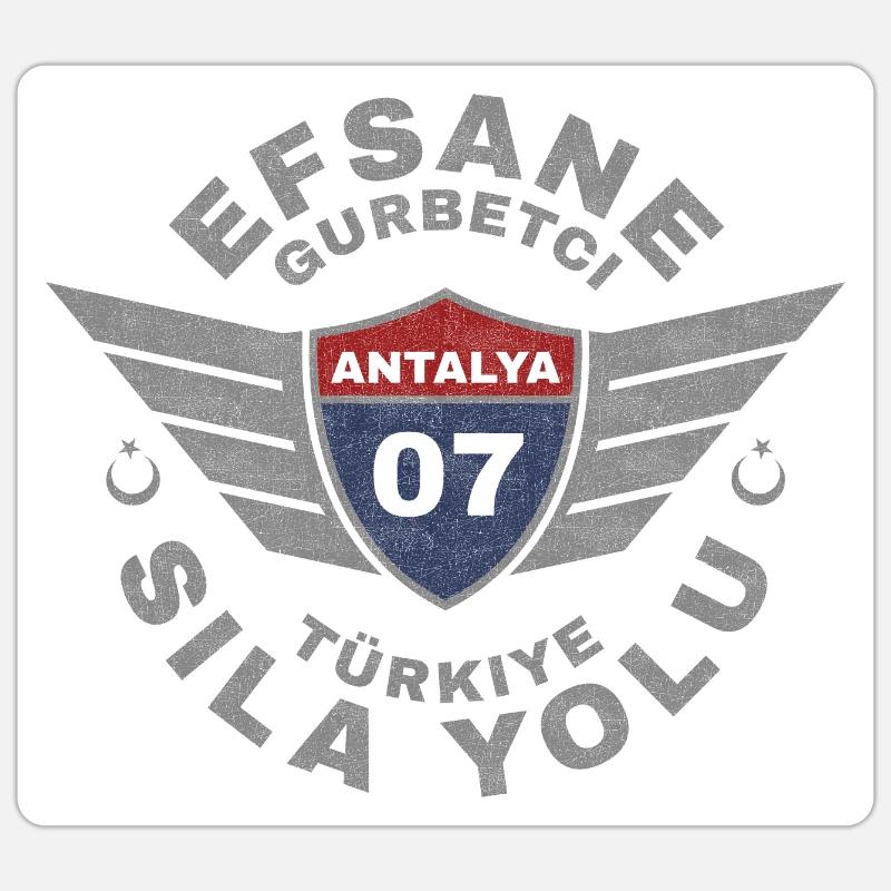 Antalya - Sticker taille S (10 x 10 cm) - blanc mat