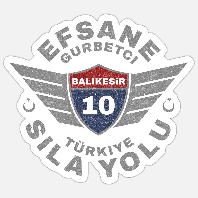 Balıkesir - Sticker taille S (10 x 10 cm) - blanc mat