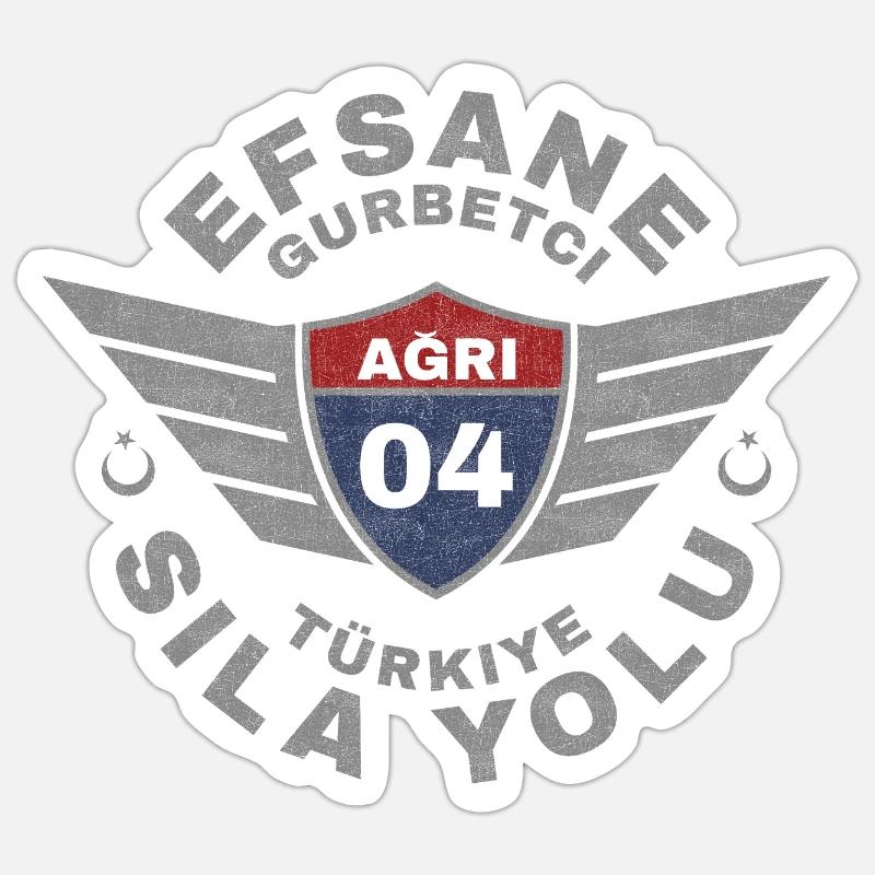 Ağrı - Sticker taille S (10 x 10 cm) - blanc mat