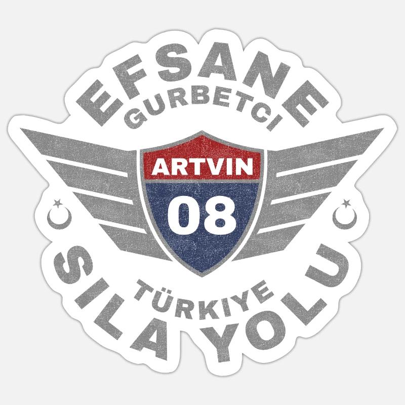 Artvin - Sticker size S (10 x 10 cm) - white matte