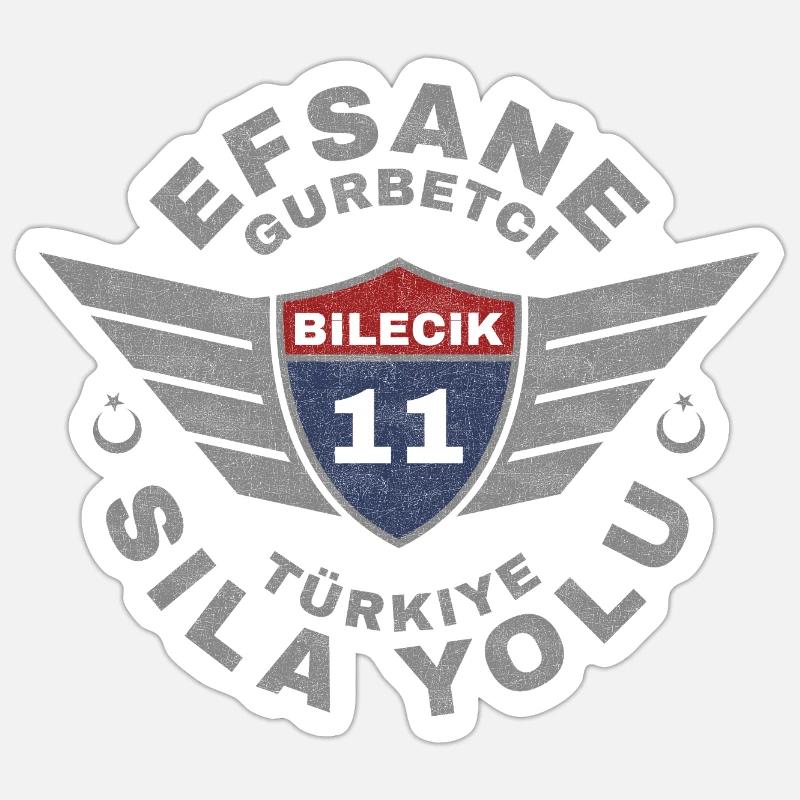 Bilecik - Sticker Größe S (10 x 10 cm) - Mattweiß