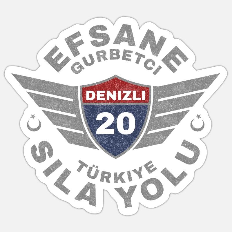 Denizli - Sticker size S (10 x 10 cm) - white matte