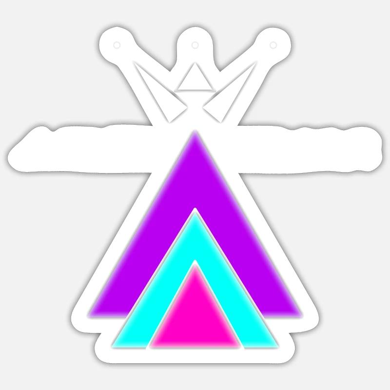 Alpha Power mit Krone - Sticker Größe S (10 x 10 cm) - Mattweiß