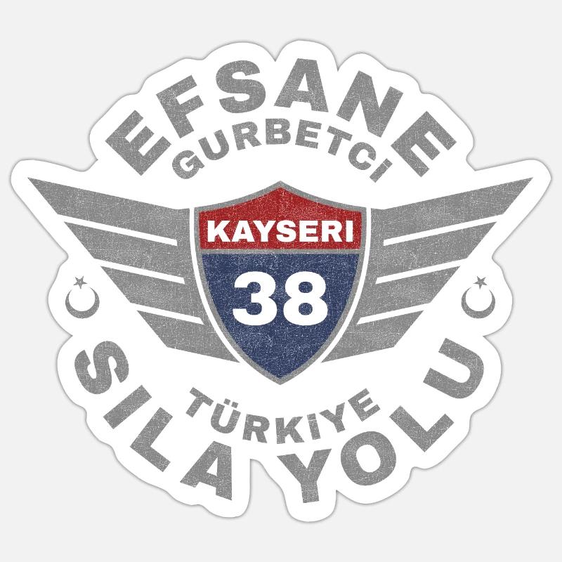 Kayseri - Sticker taille S (10 x 10 cm) - blanc mat