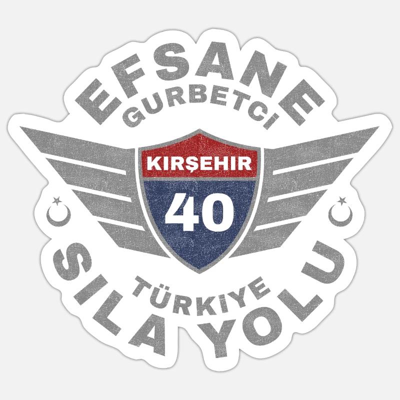 Kırşehir - Sticker taille S (10 x 10 cm) - blanc mat
