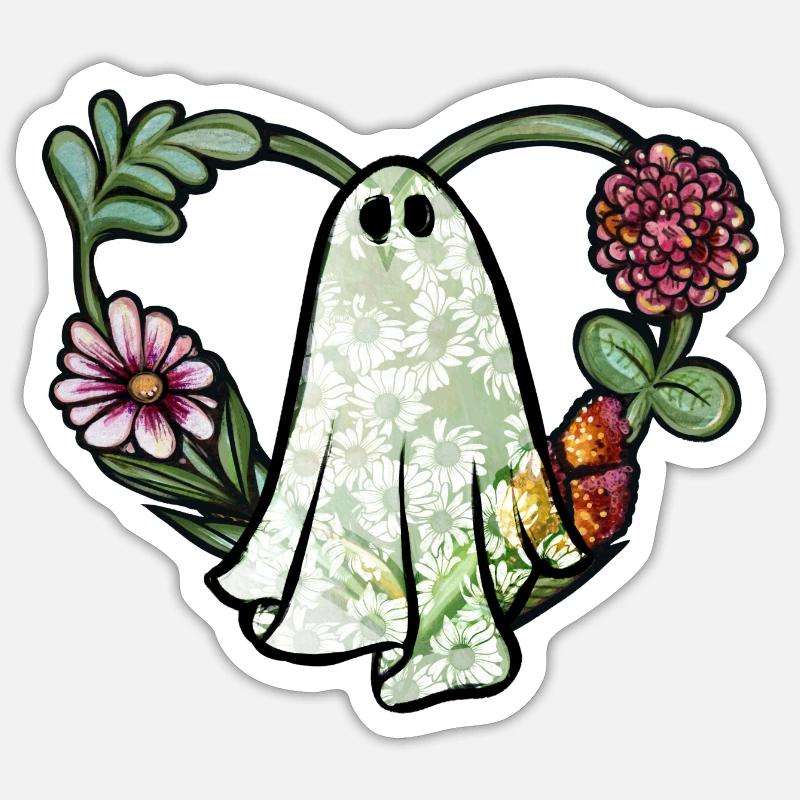 Geist - Sticker Größe S (10 x 10 cm) - Mattweiß