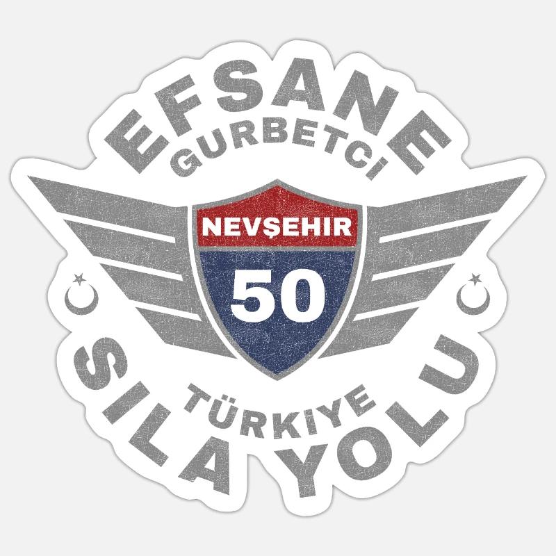 Nevşehir - Sticker taille S (10 x 10 cm) - blanc mat