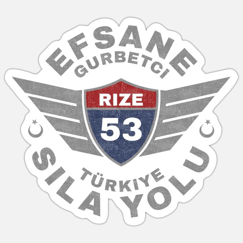 Rize - Sticker taille S (10 x 10 cm) - blanc mat