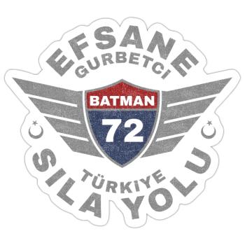 Batmanlı - Sticker Größe S (10 x 10 cm) - Mattweiß - Vorne