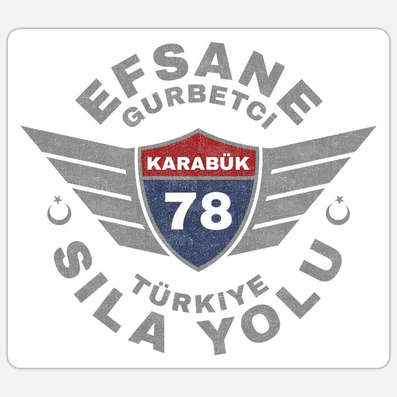 Karabük - Sticker Größe S (10 x 10 cm) - Mattweiß