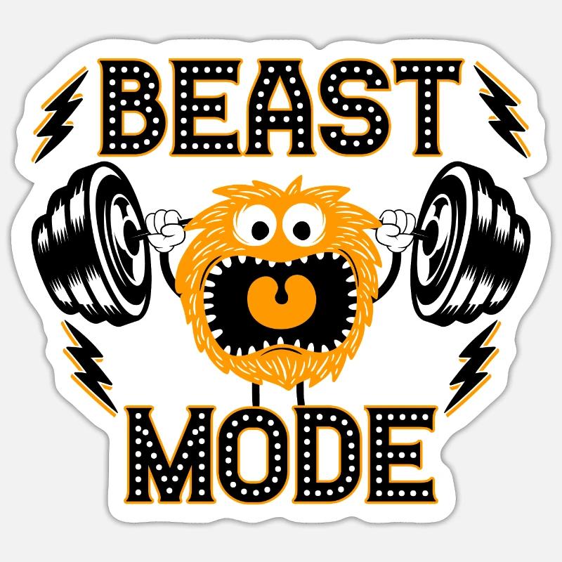 Beast Mode Monster Sticker size S (10 x 10 cm)