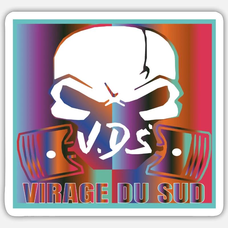 VIRAGE DU SUD - Sticker taille S (10 x 10 cm) - blanc mat