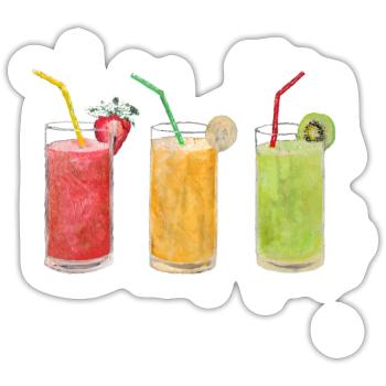Summer Smothie - Sticker size S (10 x 10 cm) - white matte - Front