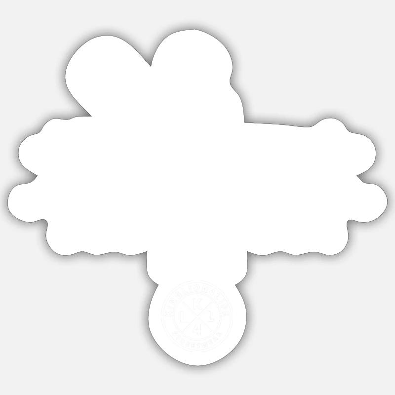 kajak - Sticker Größe S (10 x 10 cm) - Mattweiß