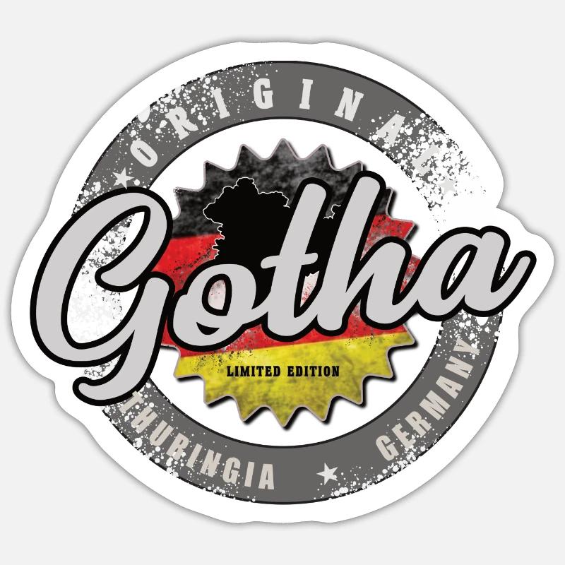 Allemagne originale Thuringe Gotha Forêt de Thuringe Sticker taille S (10 x 10 cm)