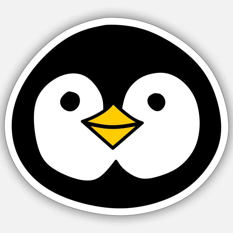 Pingouin mignon Sticker taille S (10 x 10 cm)