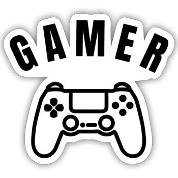 Collection Gamer - Profession - Sticker taille S (10 x 10 cm) - blanc mat - Devant