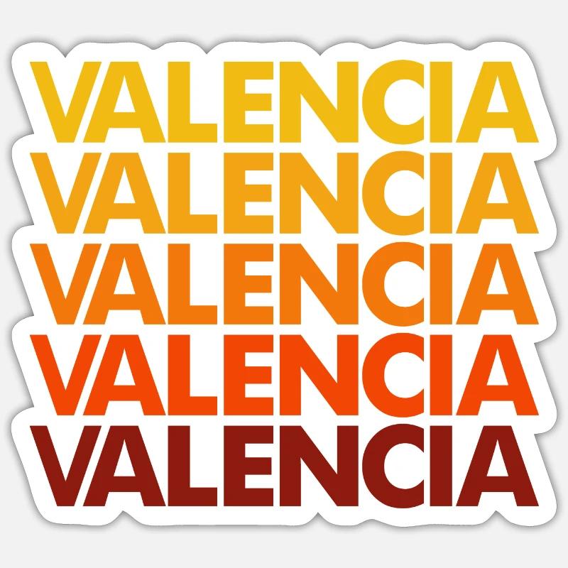 Valencia Gradient Font Stack - Sticker size S (10 x 10 cm) - white matte