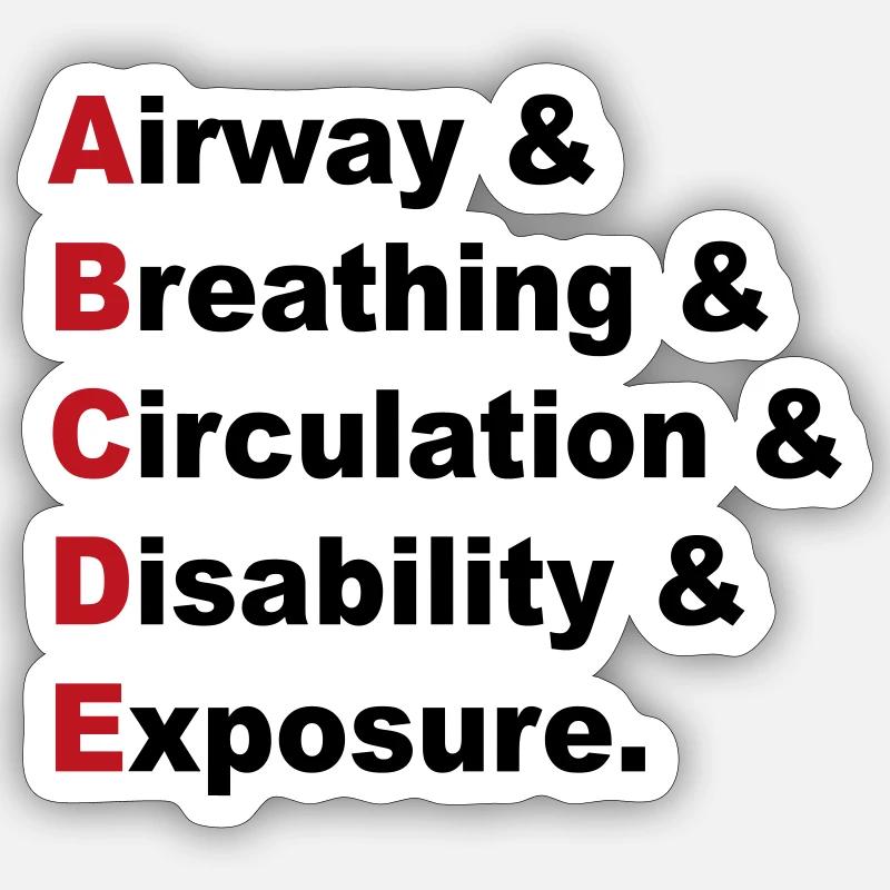 ABCDE Regel Sticker Größe S (10 x 10 cm)