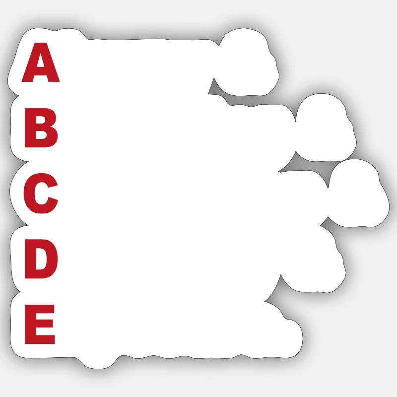 ABCDE Regel Sticker Größe S (10 x 10 cm)