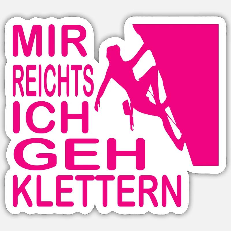 climbing - Sticker Größe S (10 x 10 cm) - Mattweiß
