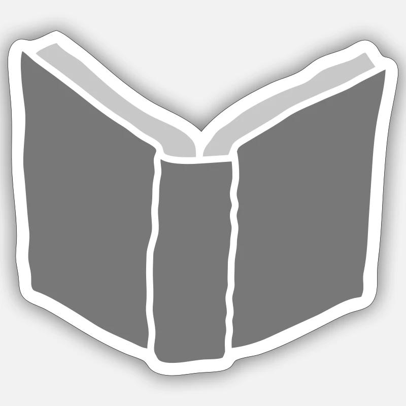 Read Novel Book Comic - Sticker size S (10 x 10 cm) - white matte