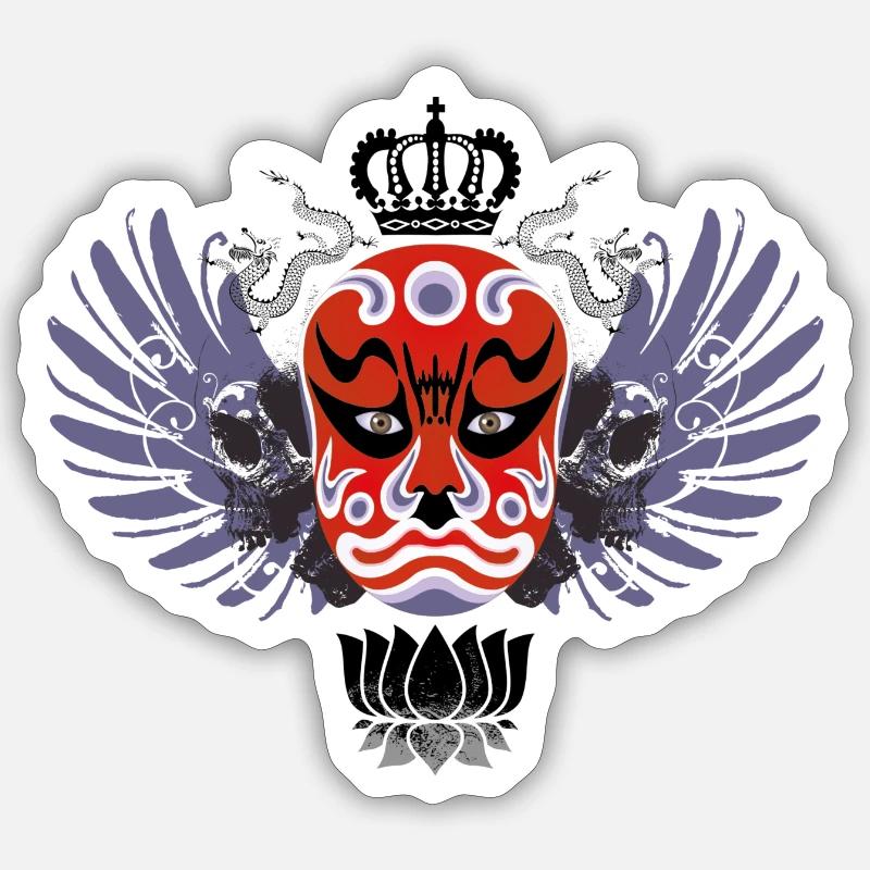 Human face - Sticker size S (10 x 10 cm) - white matte